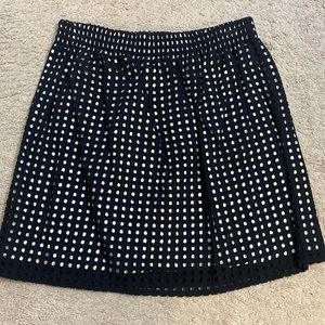 LOFT (XS) Black eyelet skirt.